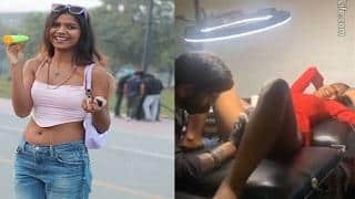 Khyati Shree Premium App Content Getting a Pelvic Tattoo Done Naked Bottom in Studio Shot