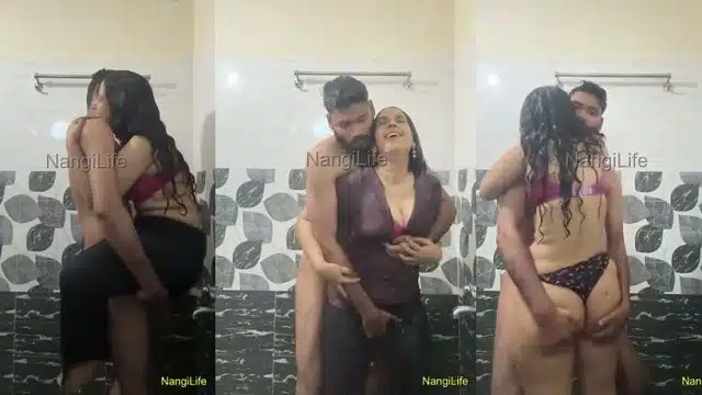 Mature Married Wife with Young BF in Hotel Clothed Shower Strip Blowjob and Hot Lovemaking