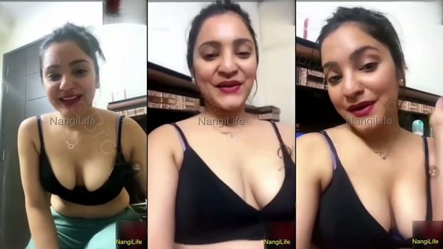 Shefali Negi Insta Influencer Semi Naked Teasing Live Stream with Fans