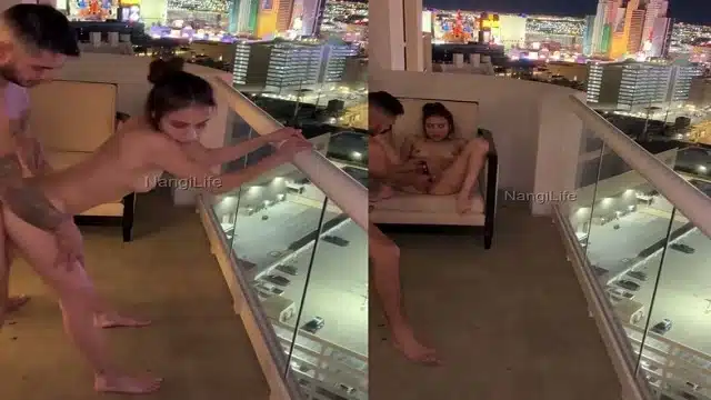 Indian Origin Rich Couple Naked Fucking Outdoors on Apartment Balcony