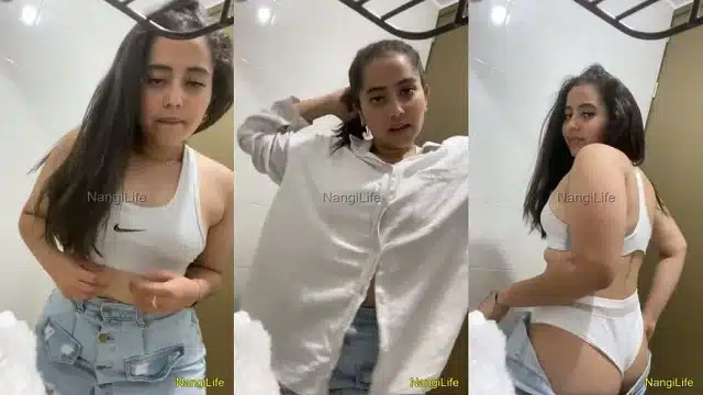 Young Desi Girl Showing Her Ripe Cute Curvy Maal Stripping Naked Pierced Nipples