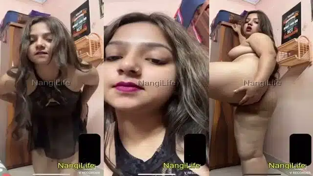 Horny Chubby GF Naked Personal Video Call Recorded and Leaked by BF