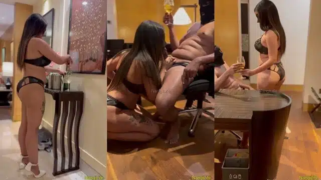 Pune Hotwife SarahTheBeauty0 Serving Herself to Partner with a Drink Cum Facial