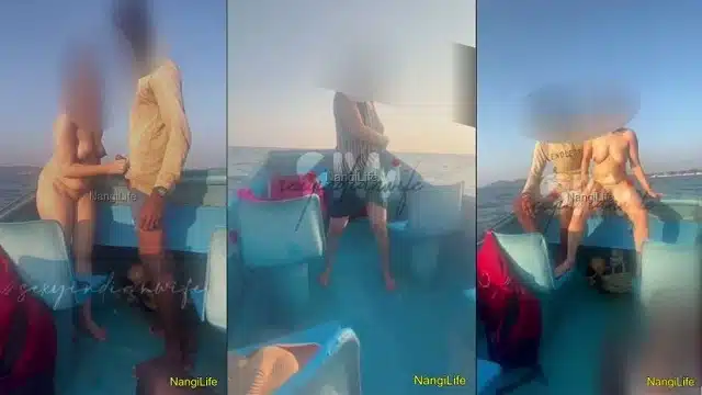 SexyIndianWife Open Boat Ride in Goa Stripping Getting Comfortable with Boat Man